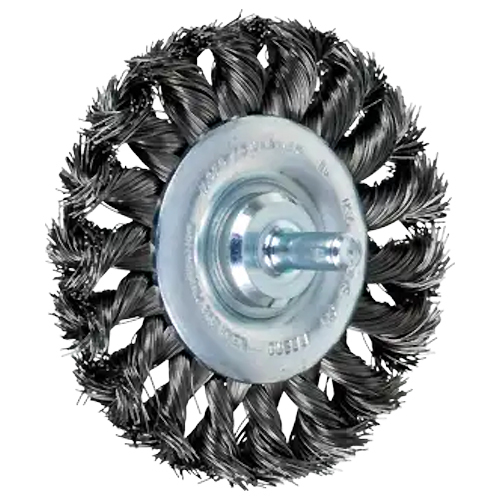 3" COMBITWIST® KNOT WHEEL BRUSH .012 CARBON STEEL 1/4" SHANK