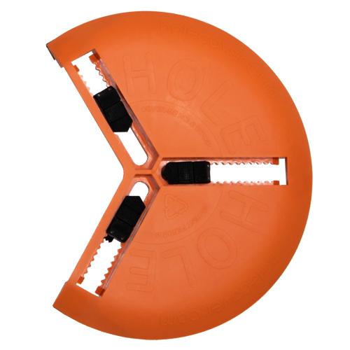 2"-6" ADJUSTABLE WEDGE FOR ADJACENT HOLES IN A SERIES AND HOLES WITH EXISITING PIPING