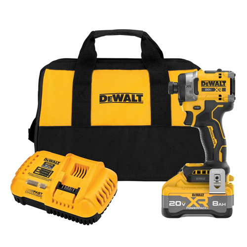 DEWALT 20V MAX XR 3-SPD HIGH TORQUE 1/4" IMPACT DR KIT WITH XR POWER PACK