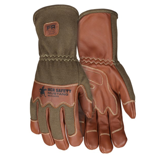 MUSTANG UTILITY LEATHER DRIVER GLOVES, NOEMX BACK WITH WING THUMB<p>MEDIUM</p>