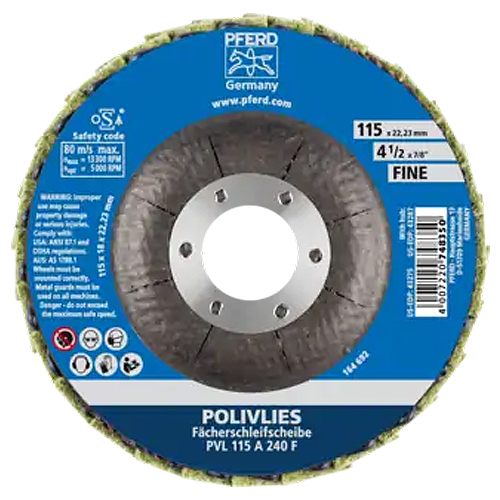 4-1/2" X 7/8" POLIFAN® FLAP DISC - ALUMINUM OXIDE, 240 GRIT