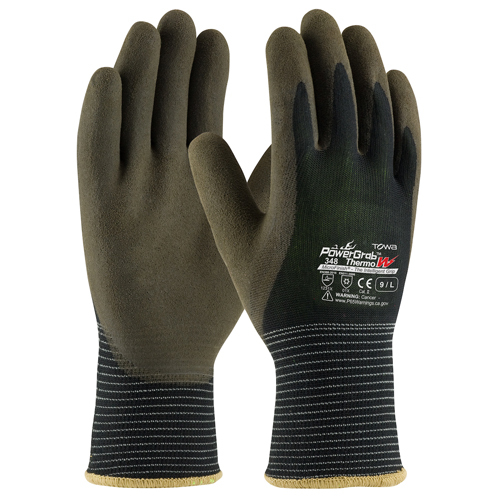 POWERGRAB THERMO KNIT POLYESTER GLOVE, A2 CUT LEVEL, MICROFINISH GRIP PALM<p>SMALL</p>