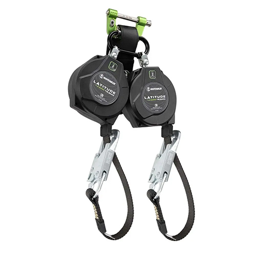 SAFEWAZE LATITUDE EDGE TIE-BACK 8' DUAL CABLE SRL W/ 20" TIE-BACK HOOKS