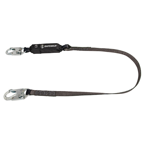 SAFEWAZE 6' HEAVYWEIGHT ENERGY ABSORBING LANYARD SNAP HOOK