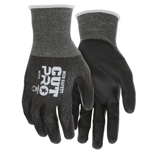 MCR SAFETY CUT PRO, 21 GAUGE HYPERMAX SHELL, PU COATED PALM, CUT A4, ABR. 3, PUNCTURE 2<p>X-Large