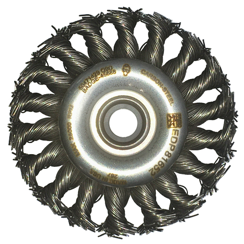 3" TWIST KNOT WIRE WHEEL (.020 CS WIRE, 1/2-3/8" A.H.)