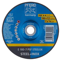 7" X 1/4" GRINDING WHEEL, 7/8" AH - A 24 L PSF-INOX - TYPE 27