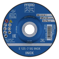 4-1/2" X 1/4 X 5/8-11, SG INOX, T27, ALUMINUM OXIDE