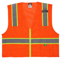 MCR HI-VIZ REFLECTIVE ORANGE SAFETY VEST LUMINATOR SERIES<p>MEDIUM</p>