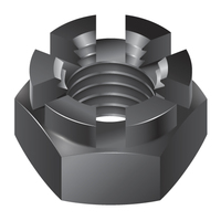 1"-14  HEX CASTLE NUT - GRADE 5 PLAIN