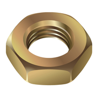 1"-14 HEX JAM NUT - BRASS FINE THREAD