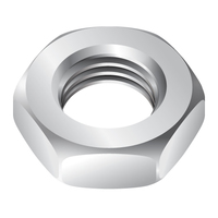 1"-8 HEX JAM NUT - ZINC