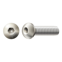 1/4"-20 X 2" BUTTON HEAD SOCKET CAP SCREW 18-8 STAINLESS