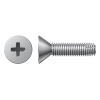 #10-24 X 1" FLAT PHIL MACHINE SCREW TYPE F ZINC