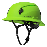 STUDSON SHK-1 VENTED FULL BRIM HARD HAT LIME GREEN (ONE SIZE)